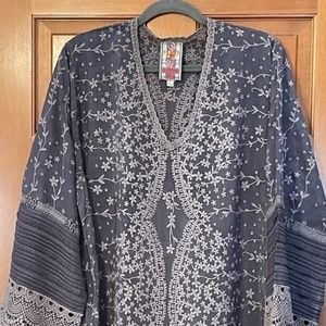 JOHNNY WAS ZYANYA EMBROIDERED TUNIC